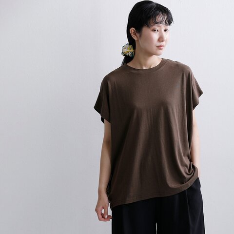 Johnbull|コットン ミックス クルーネック フレンチスリーブ Tシャツ カットソー jl262c05