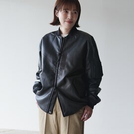 TAION|リバーシブル MA-1 フェイクレザー ダウンジャケット ジャパンスペシャル ユニセックス MA-1 FAUX LEATHER DOWN JACKET TAION-JK02JS-2 タイオン