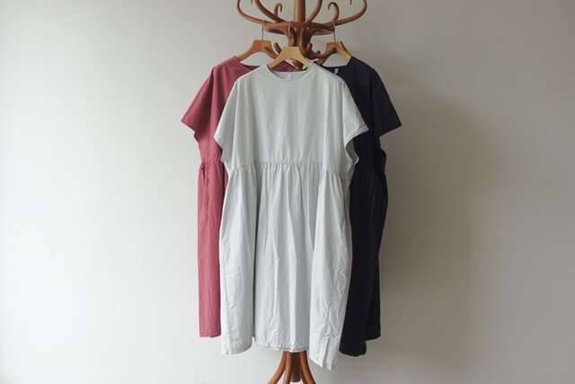 homspun|コンパクトウェザーBIGギャザー ワンピース