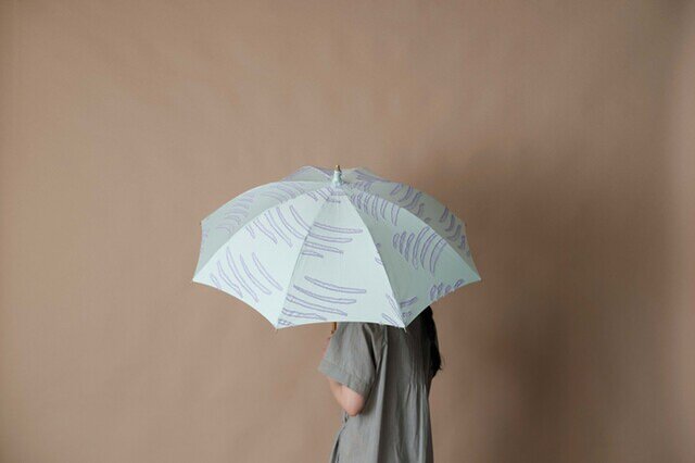 hatsutoki｜summer wind コットン晴雨兼用傘|日傘 長傘 UVカット 防水加工 ｜ 母の日ギフト ｜ プレゼントに