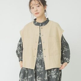 TUTIE.|コットンリネンツイルベスト カーディガン