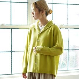 NATURAL LAUNDRY|メリノウール ゆるスタンドカーディガン | 7264K-009