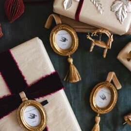 ANTRY|Resin hanging mini frame Oval | ミニフレームオーナメント 3個セット | クリスマスオーナメント