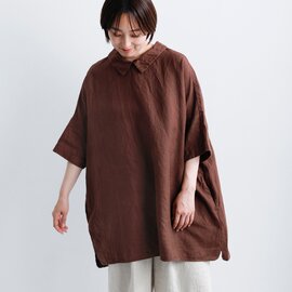 Laboratory|ラミーリネン ワイド シャツ チュニック ブラウス “ORDINARY WIDE SHIRT TUNIC BLOUSE” la465