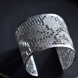 MAISON RUBUS.|リコレクション シルバー レース バングル LL “recollection lace bangle LL” re-003