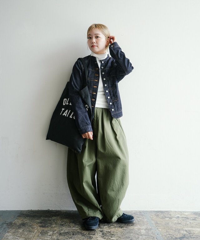 身長:153cm / カラー:one washed indigo blue / サイズ:38