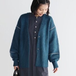 HCAE|シャギーニット ステッチカーディガン