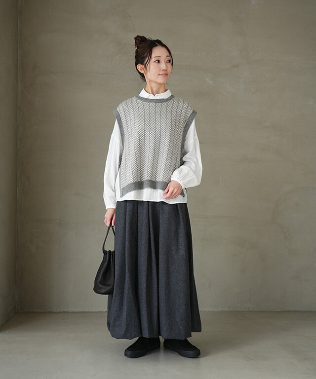 身長:164cm / カラー:15 GY(グレー) / サイズ:F