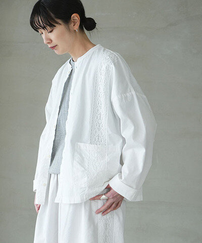 HARVESTY|レースアトリエジャケット ライトアウター トップス レディース a32609