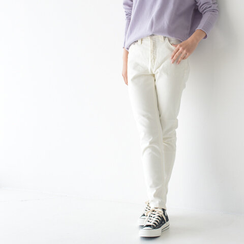 YANUK|ホワイトデニムハイウエストデニムパンツ ルース High Waist RUTH スリムデニムパンツ ボトムス 57184068 ヤヌーク