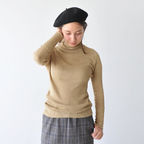 tumugu|コットンリブタートルネックニットカットソー・TK16426 ツムグ