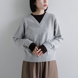 IHATOV|ウール ダブルニット ラウンド セーター ih12-8a-23712
