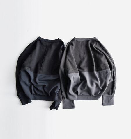 Audrey and John Wad|ダンボールニット 20/10裏毛 クルーネック 長袖 プルオーバー l3927-fn