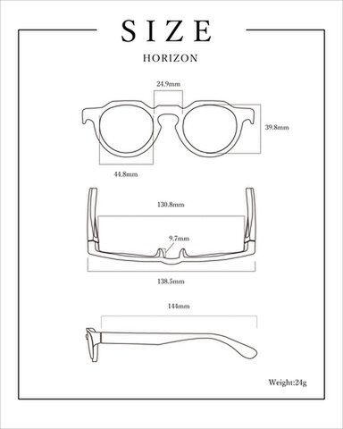 jugaad14｜HORIZON リーディンググラス 日本製 鯖江 かけ心地 ストレスフリー 機能性レンズ 紫外線カット 眼鏡 老眼鏡 122500470