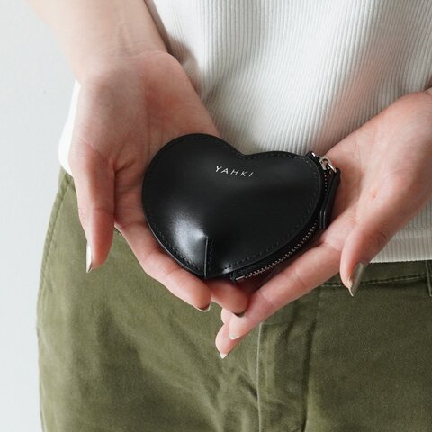 YAHKI|ハート ミニポーチ 財布 コインケース スモール レザー グッズ ソフトダブルフェイス ギフト YH-640 ヤーキ