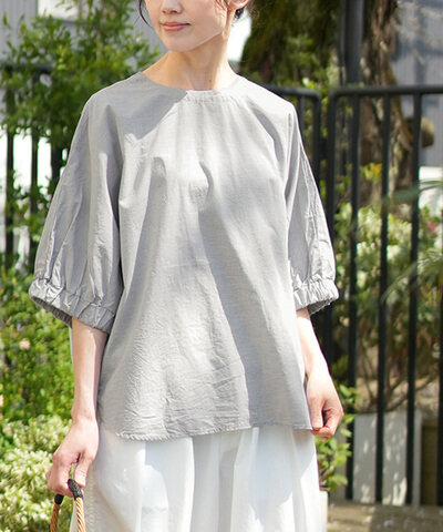 prit|【30%OFF】5分袖ゴムプルオーバー レディース トップス Tシャツ p82515