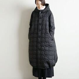 Mochi｜quilted hood coat　[black・]