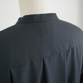 Mochi｜tuck shirt dress [dark moss grey]
