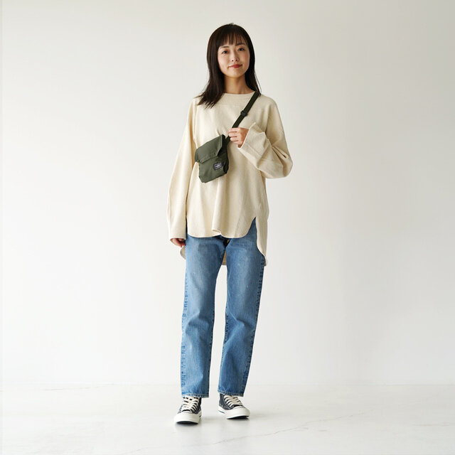 モデル: 162cm / 43kg
color:natural / size:0(S~M)