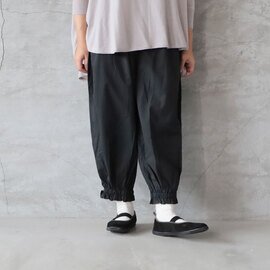 blue willow|コットン細番手バルーンペチパンツ ブラック