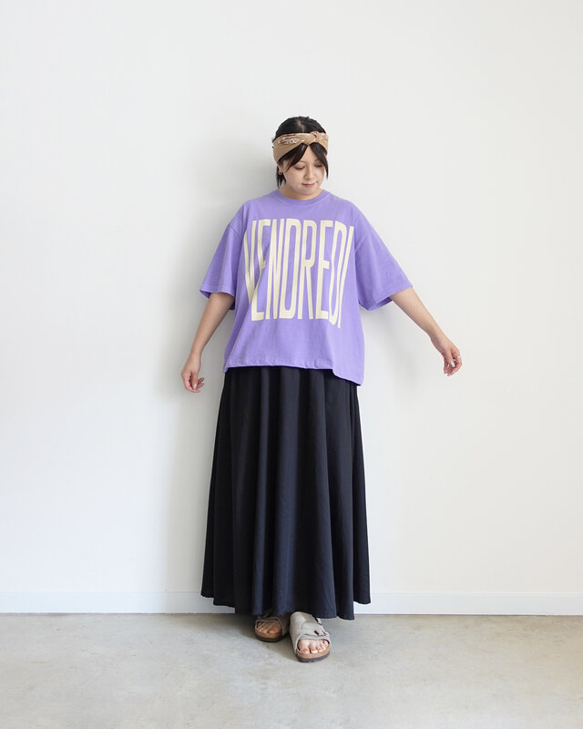 Model155cm PURPLE × PALE YELLOW 着用