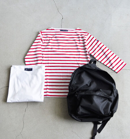 SAINT JAMES|薄手コットン 七分袖ボートネックカットソー”MORLAIX” 08jc183-1-ms
