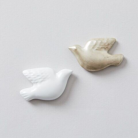 鳥の箸置き 銀 / 堀江陶器×TODAY'S SPECIAL