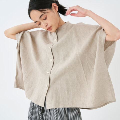 STAMP AND DIARY|40/1リネン ドルマンスリーブシャツジャケット