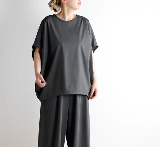 mizuiro ind|mizuiro ind ミズイロインド 3-230128 T/R cocoon wide P/O コクーンワイドプルオーバー
