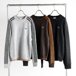 adidas Originals|adidas Originals アディダス オリジナルス MNA94 スリーストライプス フラッフィー ニット クルー スウェットシャツ