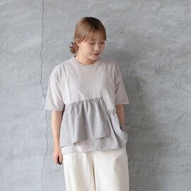 sabbatum|バイファブリックフリルTee