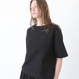 Mochi｜t-blouse [black×striped]