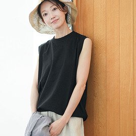 SOLAMONAT|ジェラート天竺 クルーネックノースリーブ レディース トップス Tシャツ カットソー sma-jt-mnc