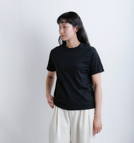 RINEN|スーピマコットン天竺 半袖 コンパクト クルーネック Tシャツ r19616