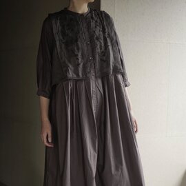 ROBE de PEAU|Petals Embroidery Dress