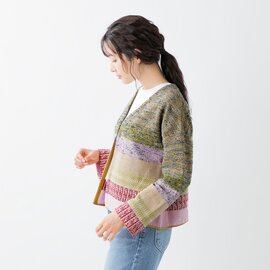enrica｜ツイードライク コットン ニット カーディガン knit146-yo