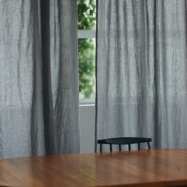 Orné de Feuilles|オリジナル・ハンドステッチ カーテン