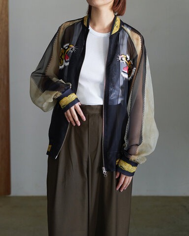 TOLQ|スケルトン プリントのスーベニアジャケット アウター ユニセックス Skeleton Printed Souvenir Jacket 26-1106 トルク