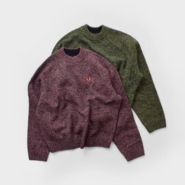 FRED PERRY|ウール モックネック ニット プルオーバー “TWISTED MARL MOCK NECK JUMPER” k1133