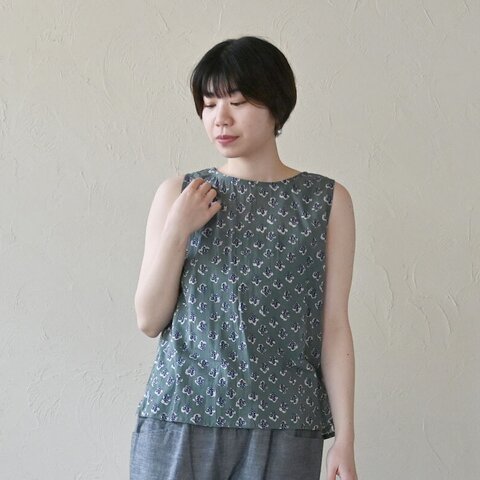 sisam|OCホーリーフラワー2wayノースリトップ【速乾】【オーガニックコットン】【薄手】