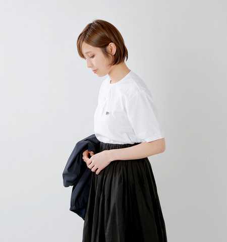 SCYE BASICS|ガーメントダイコットンピケヘンリーネックシャツ 5220-21713-tr