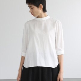 Mochi｜gather blouse(organic cotton) [ms22-b-02/white]