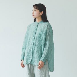 yuni｜コットンナイロン　キャッチワッシャー　ワイドシャツ　1701BL039241