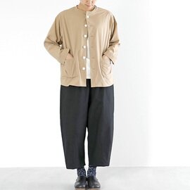 HUIS｜ノーカラーシャツジャケット 遠州織物 コットン【ユニセックス】