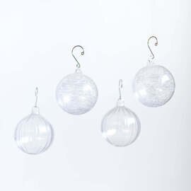 No.46 Hiver 8cm | ガラスオーナメント 4個入り