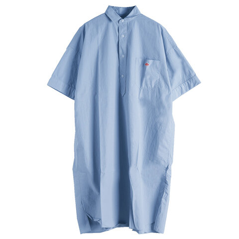 DANTON｜プルオーバー ドレス ショートスリーブ 半袖 レギュラーカラー ワイドシルエット シャツ ワンピース JD-3655 CPL ダントン