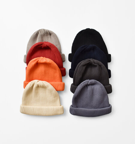 ROTOTO|オーガニックコットン ロールアップ ビーニー ニット帽 r5021