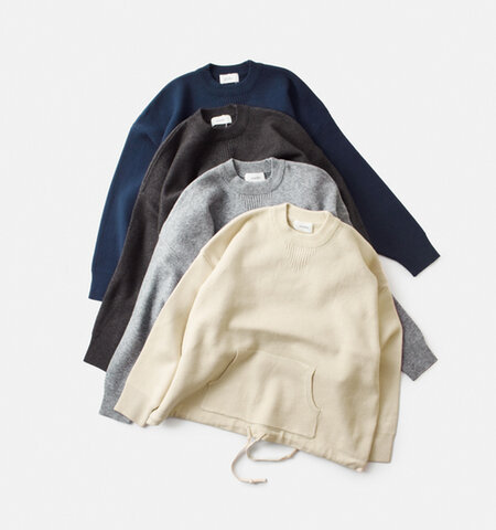 sosotto|スウェット ニット 裾 ドロスト クルー プルオーバー 42453112-ms
