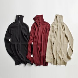 Hella|ジップアップ リブ ニット プルオーバー “ZIP UP RIB KNIT” h253-95