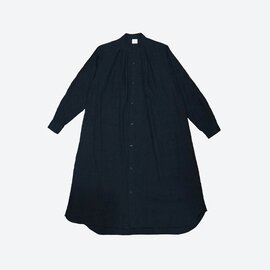ashuhari｜バンドカラー タックドレス シャツドレス/シャツワンピース/ロングシャツ